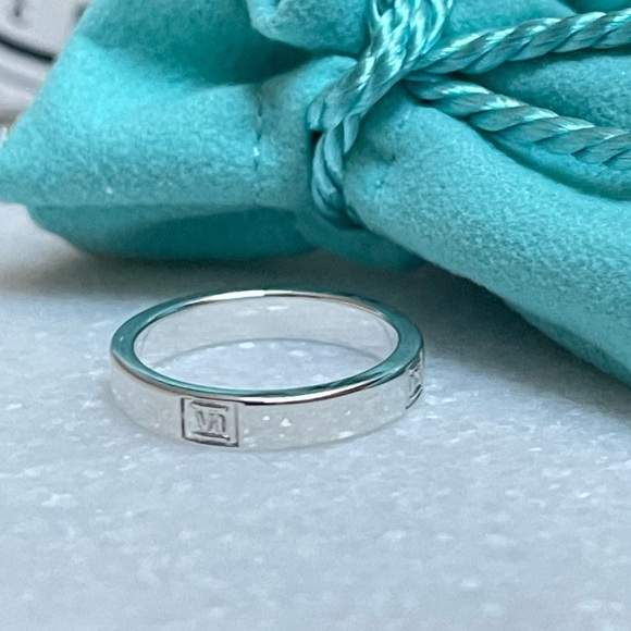 Tiffany & Co. Atlas Band Ring in Sterling Silver size 5 NEW $399 - Picture 16 of 17